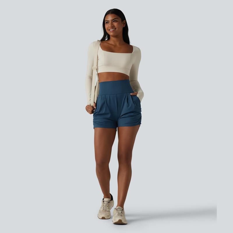 Luforia Airy High Waist Ruched Yoga Shorts